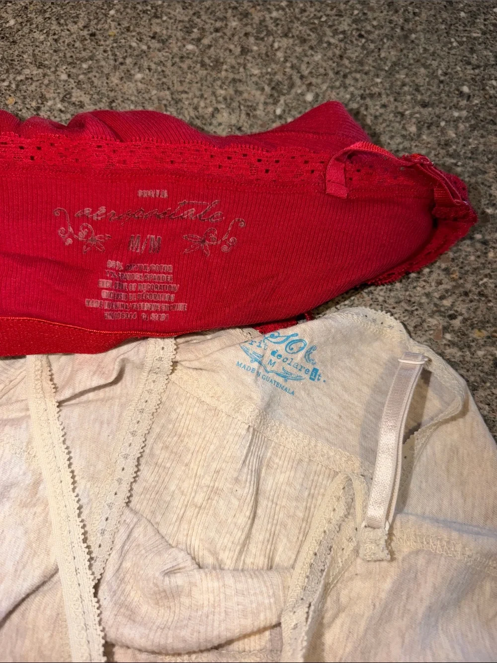 Aeropostale So y2k beaded lace babydoll tank tops